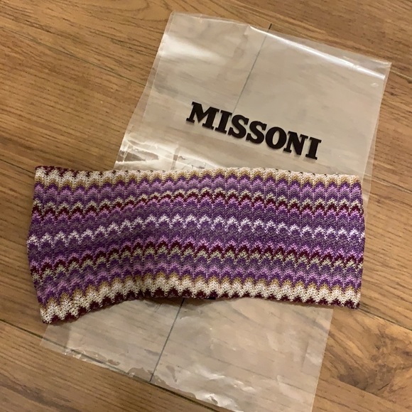 💕x2HP💕Missoni zig zag chevron purple knit headband - Picture 6 of 8